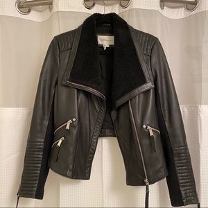 BCBGeneration Genuine leather moto jacket size M